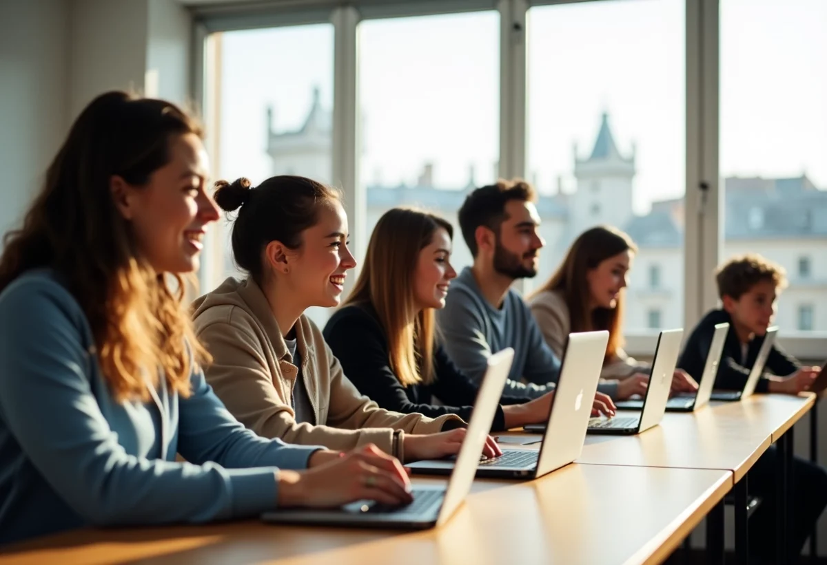 étudiants formation digitale